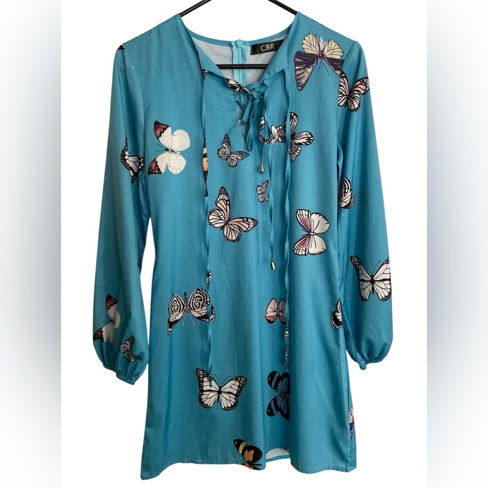 CBR Teal Butterfly Print Tunic